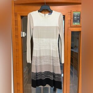 Vivienne Tam Beige and Black Sweater Dress